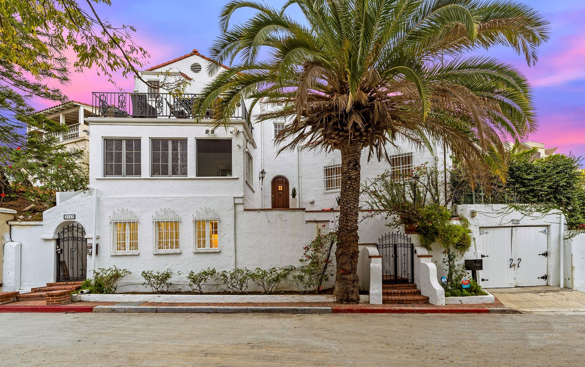 Spanish Colonial home on Whitley Avenue in the Hollywood Hills